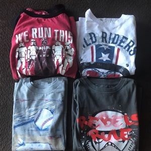 4 Boys Long Sleeve Shirts Size 7-7/8